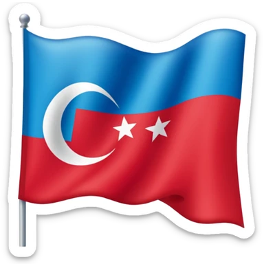 Doğu Türkistan Bayrağı+Türk Bayrağı+Azerbaycan Bayrağı sticker