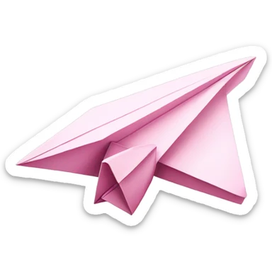 paper airplane with pink bow sticker