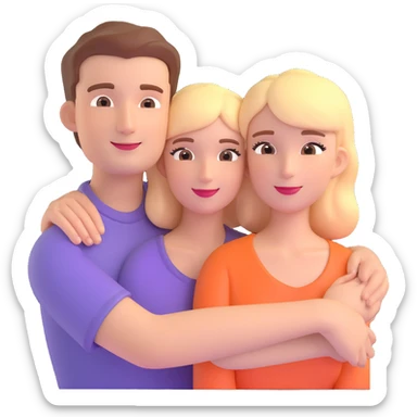 couple posing, close up pose, living room background sticker