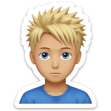 Naruto Anime style boy head sticker