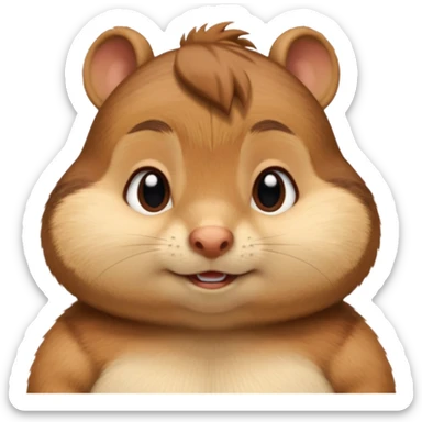 Chipmunk theodore from alvin and the chimpmunks VERY FAT sticker