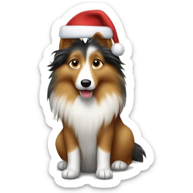 Shetland Sheepdog Christmas  sticker