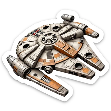 Star Wars millennium falcon sticker