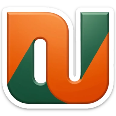 Miami Hurricanes logo just the ‘U’ clipped with no background sticker