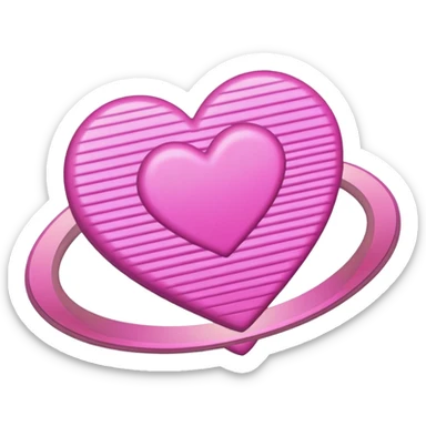 pink hearts saturn  sticker