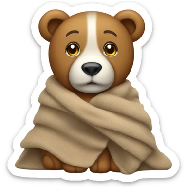 orsetto con la coperta sticker