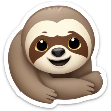 Cute sloth with hearts around him sticker