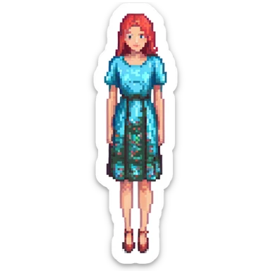 a stylish dress in the style of iOS clothing stickers sticker
