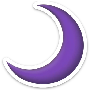 purple half moon sticker