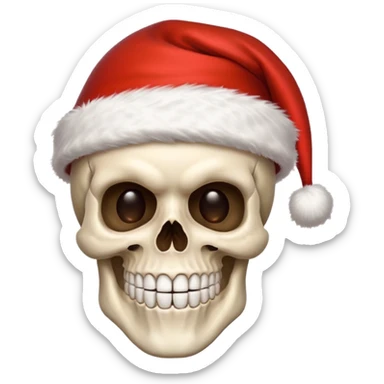 Skull ,MERRY CHRISTMAS sticker