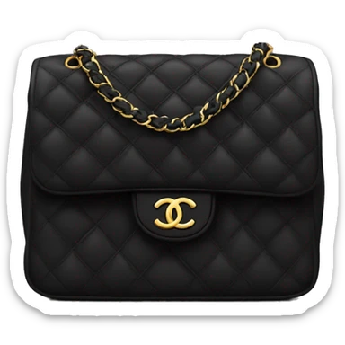 Black Chanel flap bag  sticker
