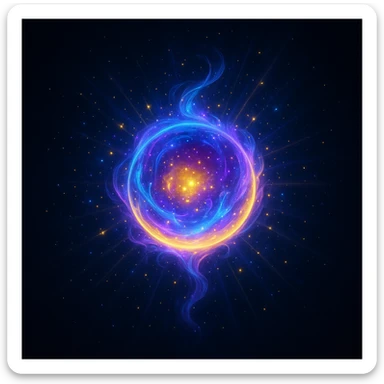 a glowing magical aura orb, mystical, radiant, fantasy style sticker
