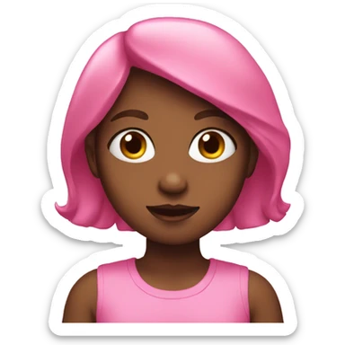 pink girl sticker