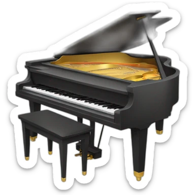 Piano avec les pieds sticker