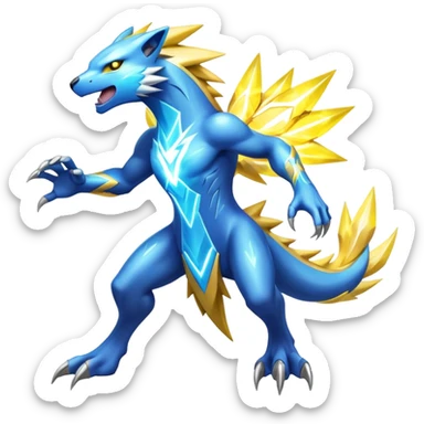  Shiny Sparkly Electric Cool Epic-Manectric-Fakémon-creature sticker