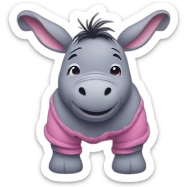 Eeyore pink sticker