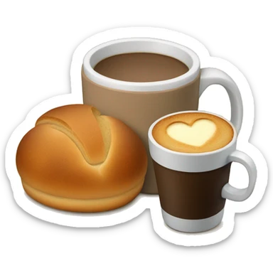 coffee and bread sticker