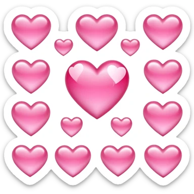 Many pink sailor moon hearts  sticker