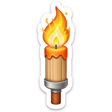 Lit matchstick sticker