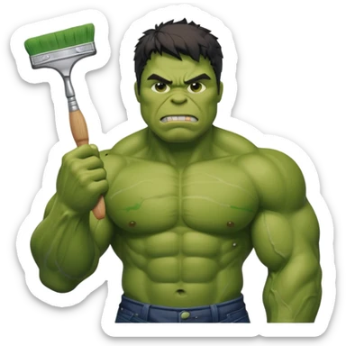 hulk pintando sticker