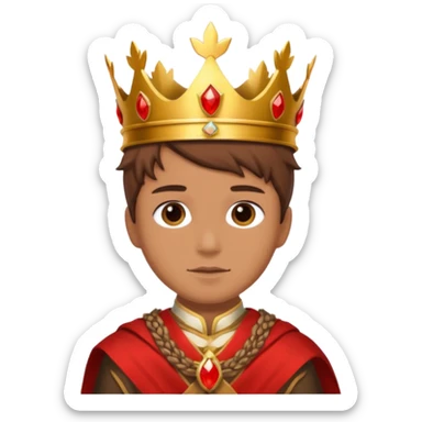 Autumn King – maple crown + bronze sash,Red Kings. sticker