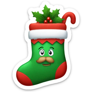 Cute Christmas stocking sticker