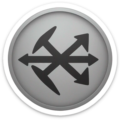 Create a circular arrow icon similar to the 🔄 emoji, but in black and white colors. The design should have a clean, minimalistic style with smooth lines. The arrows should form a continuous loop, and the background should be plain white sticker