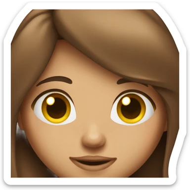 Long brown hair girl please sticker