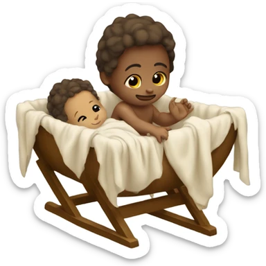 baby jesus in the manger sticker