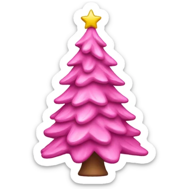 Pink Christmas tree  sticker