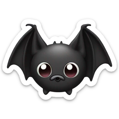 bat with black hearts sticker