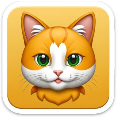 Bir siyah kedi gözleri yeşil ve oturuyor sticker