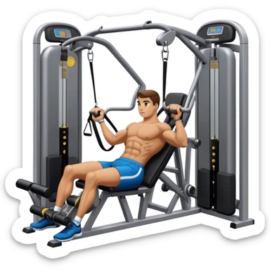 athlete using abductor-machine gym sticker