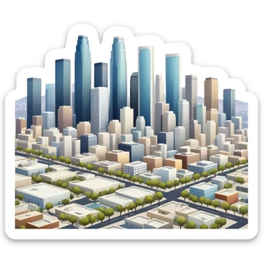 Los Angeles city skyline sticker