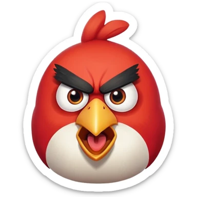 red angry bird sticker