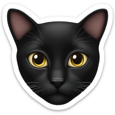 Cite black cat sticker