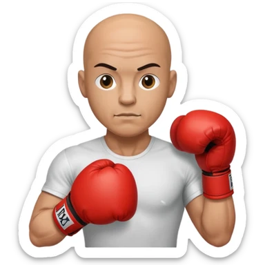  a boxer, balb head sticker