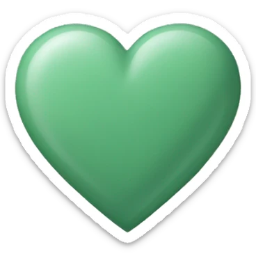 Sage Green heart sticker