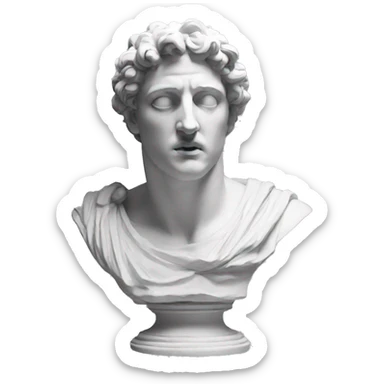 greek sculpture inhale  sticker