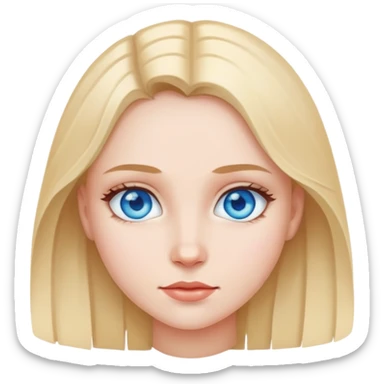 realistic portrait of girl bleu eyes  sticker
