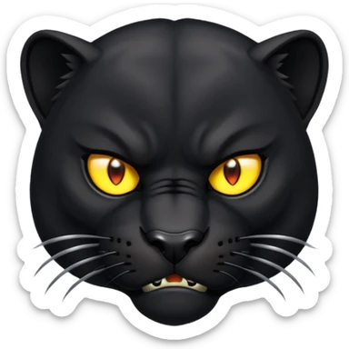 angry panther animal sticker