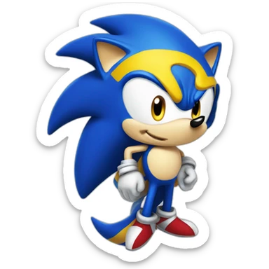 Blue Sonic Hedgehog X sticker