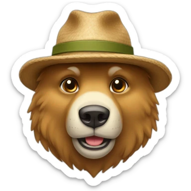 Bär mit hut sticker