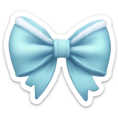 winter aesthetic bow sticker