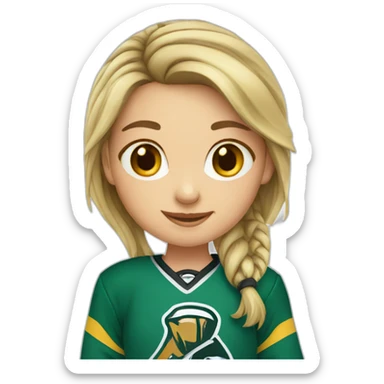 girl hockey sticker