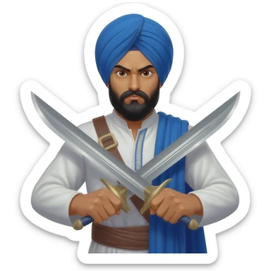 Nihang singh sikh powering aggressive look sticker