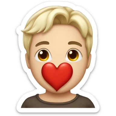 Sending red kisses and cuddles hugs  sticker