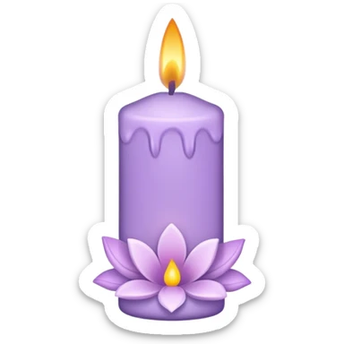  Light purple bath and body works  floral  candle sticker