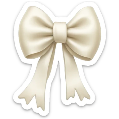 Ivory bow sticker