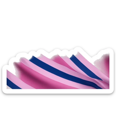 Bandiera senza asta a righe orizzontali con in alto il rosa, a centro il viola e a fondo il blu sticker